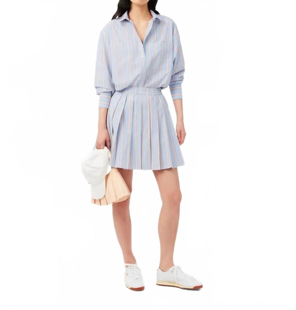 NEW LACOSTE oversized cotton poplin shirt in blue